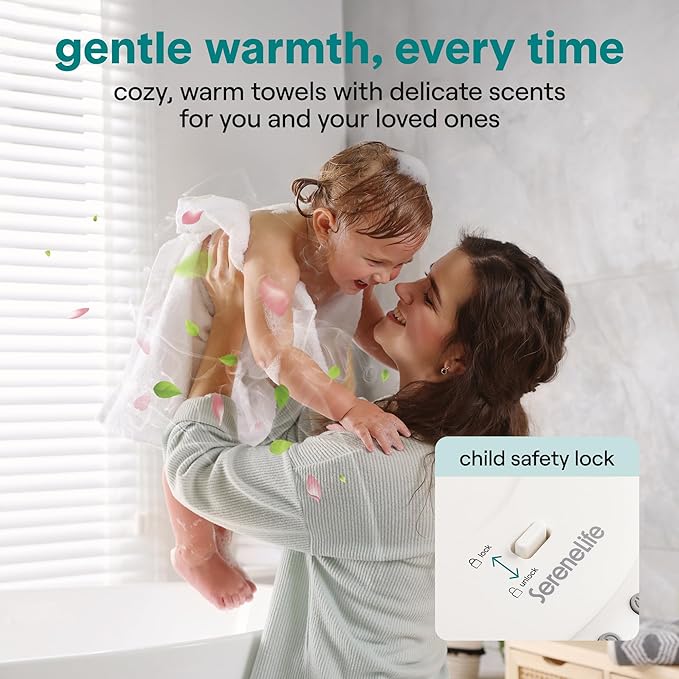 SereneLife Freestanding Towel Warmer Bucket – 18" Hot Towel Warmer - Image 8