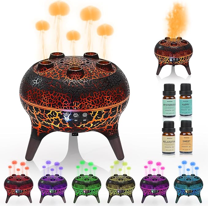 BOHOFAM Jellyfish Essential Oil Diffuser 250ML, Aroma Diffuser Hears Sound to - Image 9