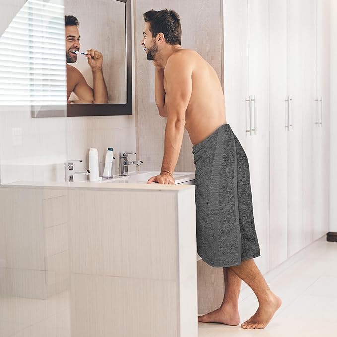 Commercial Bulk Pack of 12 Bath Towels – 100% Cotton Terry 24" x 48" – Ideal - Image 8