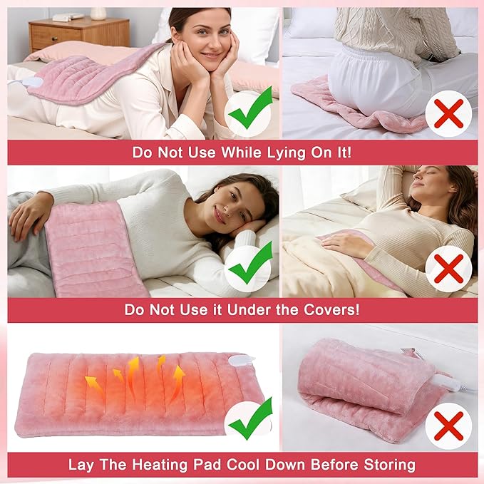 UTK XL Heating Pad for Back, Electric Heat Pad for Period Cramps Pain Relief - Image 5