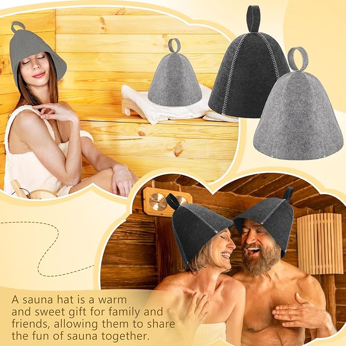 JaGely Sauna Hat for Men Women Sauna Hat Vaporarium Cap Russian Banya Cap for - Image 6