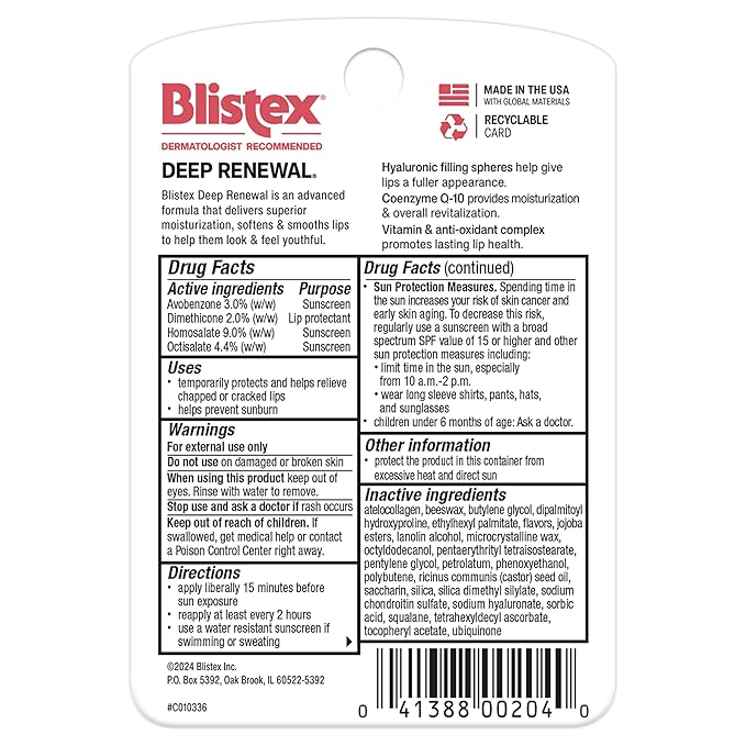 Blistex SPF 15 Deep Renewal Lip Protectant, - Image 6