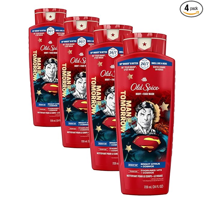 Old Spice Body Wash for Men, Superman: Man of Tomorrow, 3X Defense, 24/7 Shower by OldSpice
