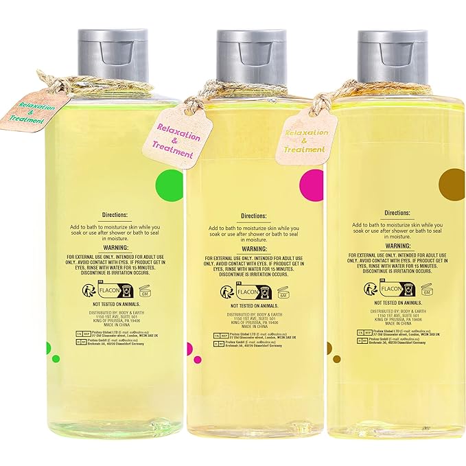 Bath and Body Oil with Sweet Almond Jojoba, Shea Butter, Rose Water, Coconut - Image 7
