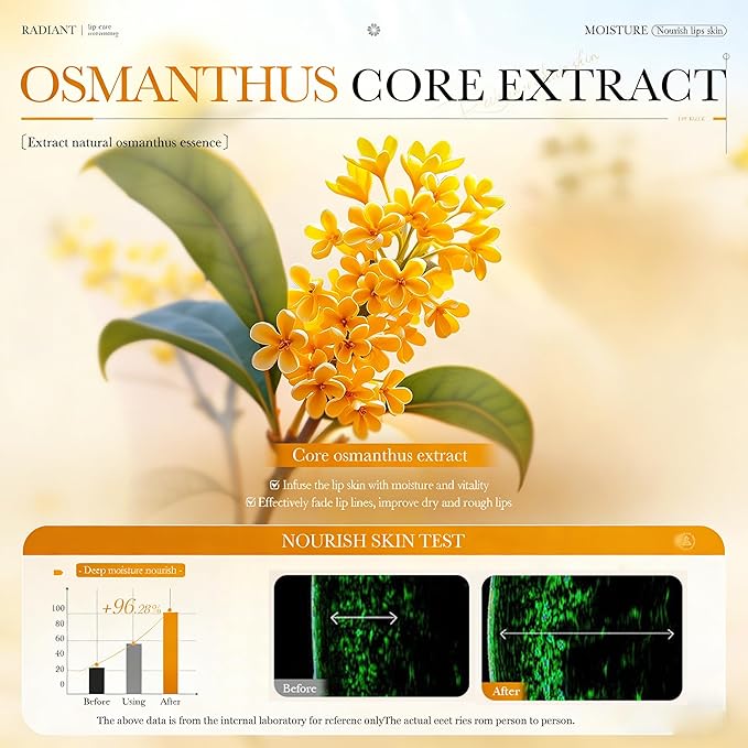 AKARY 5Pcs Osmanthus Nourish and Tender Lip Mask, Hydration Fragrance + - Image 3