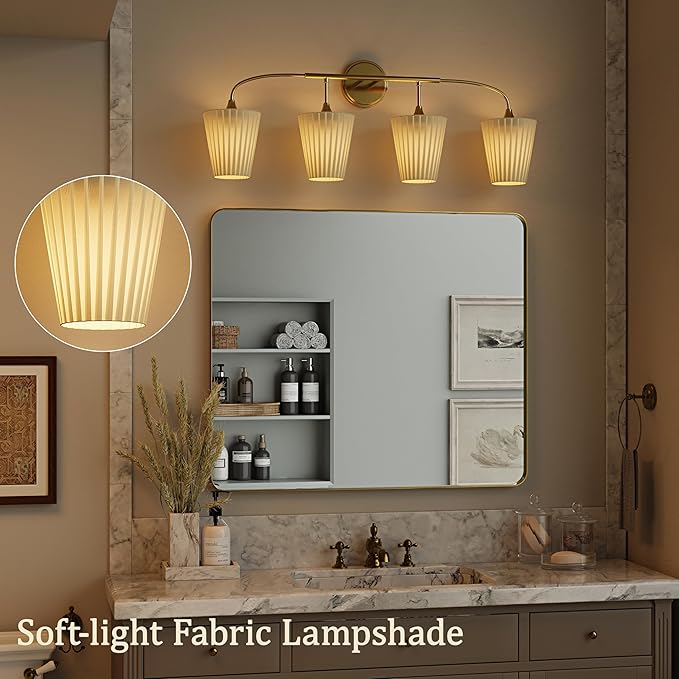 4-Light Bathroom Light Fixtures, Modern Light Fixtures - Image 3