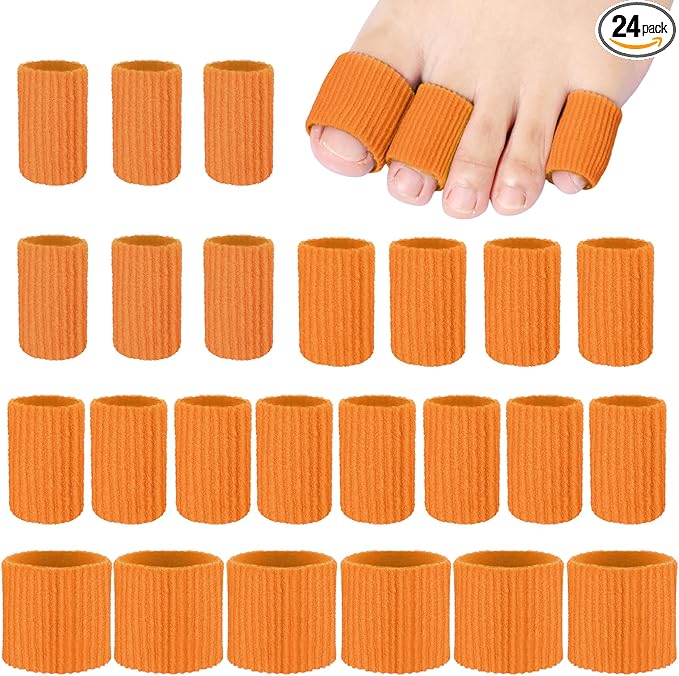Blulu 24 Pieces Toe Tubes 0.98 Inches Cushion Tube Corn Pads by Blulu