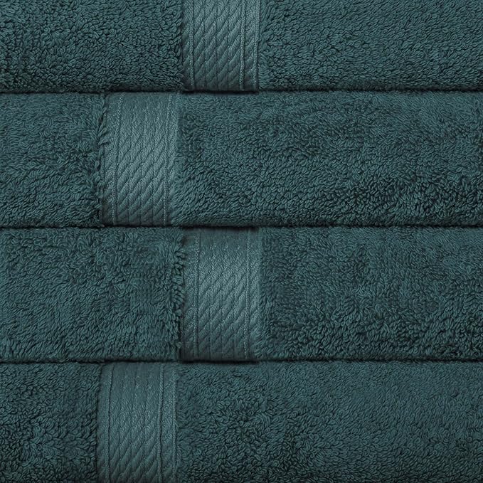 Superior Egyptian Cotton Pile Hand Towel Set of 4, Ultra Soft Luxury Towels - Image 4