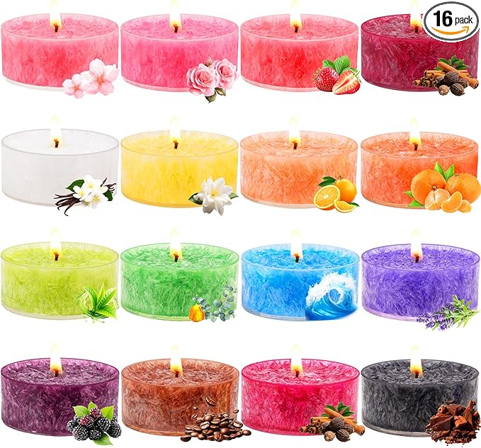 Tealight Candles for Women 16 Pack Aromatherapy Scented Candles Small Candle by AOTOIE