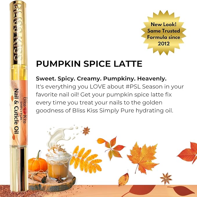 Bliss Kiss | 1 Pumpkin Spice Latte Fragrance | Nail Oil Cuticle Pen w/Vitamin E - Image 6