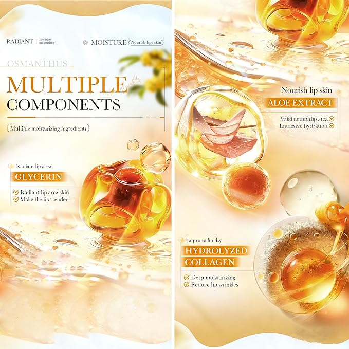 AKARY 5Pcs Osmanthus Nourish and Tender Lip Mask, Hydration Fragrance + - Image 4