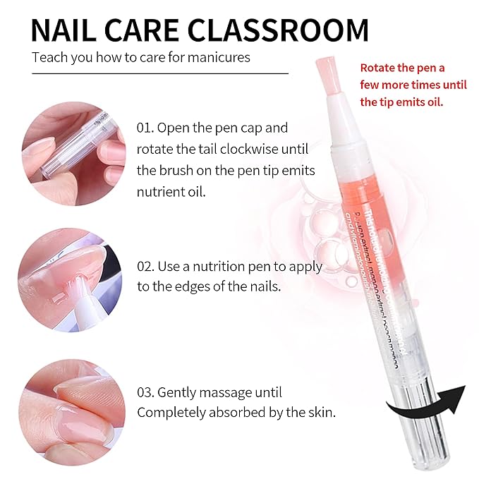 6Pcs Nail Cuticle Oils Nail Nutrition Oil Pen Nail Nourishment Pens 6 Smell - Image 5