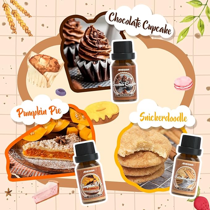 ARVIDSSON Bakery Essential Oils Set, Natural Fragrance Oil - Image 3