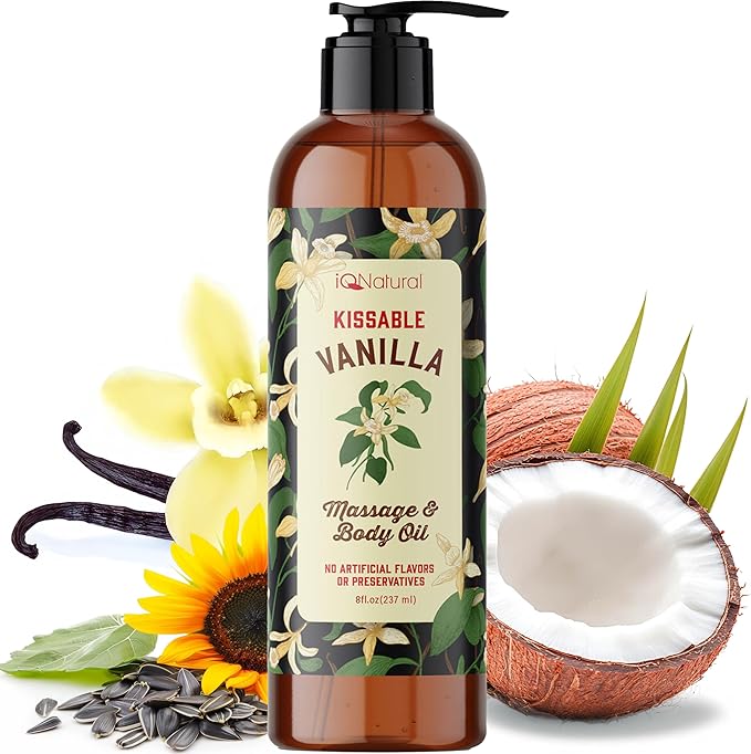Fractionated Coconut Oil for Skin, Edible Massage Oils for Date Night, Oil for by IQNatural