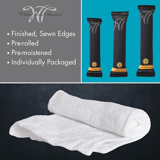 White Towel Services 8" x 8in Moist Cotton Towel Individually Wrapped - Image 3