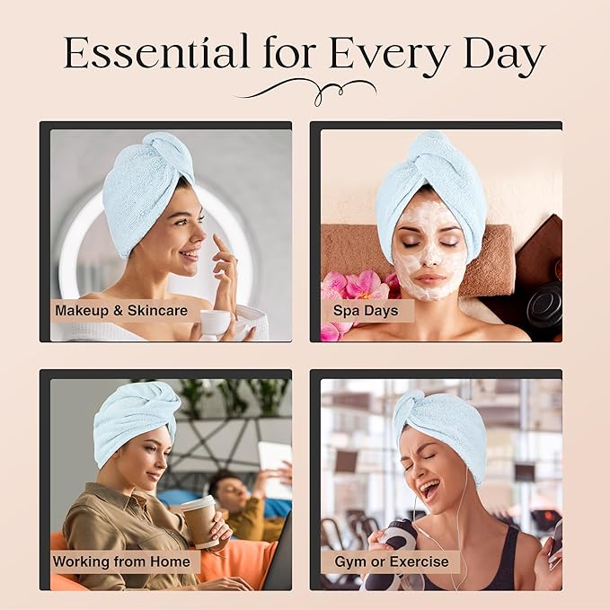 Lili&James 100% Cotton Hair Towel Wrap - Image 7