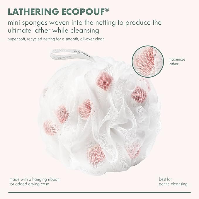 EcoTools Lathering EcoPouf, Loofah Infused - Image 2
