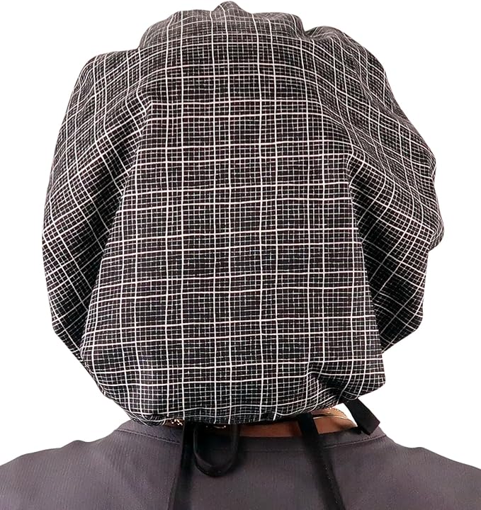 Sparkling EARTH Banded Bouffant Surgical Scrub Ponytail Working Caps and - Image 3