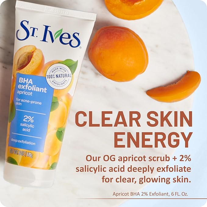 St. Ives Acne Control Apricot Face Scrub, Deep Exfoliator Skin Care, Prevents - Image 2