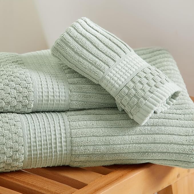 Springtree Home 100% Cotton Bath Towel Set of 4 | Super Soft & Absorbent - Image 8