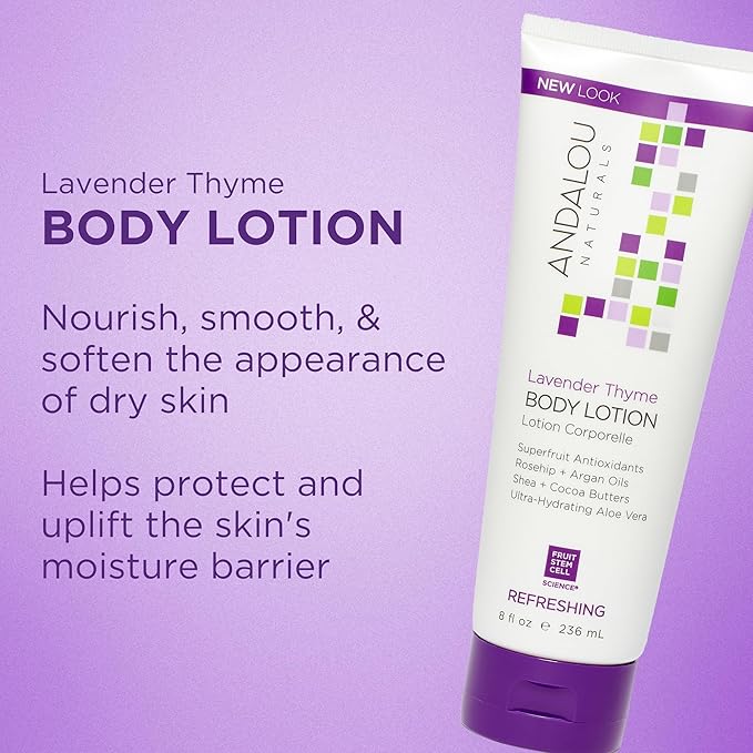 Andalou Naturals Lavender Thyme Refreshing Body Lotion, 8 Ounce - Image 2