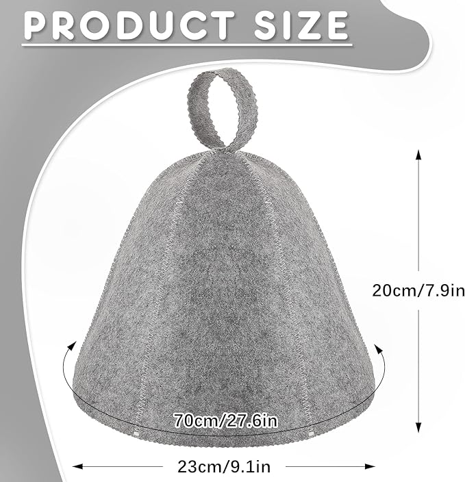 JaGely Sauna Hat for Men Women Sauna Hat Vaporarium Cap Russian Banya Cap for - Image 2