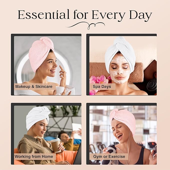 Cotton Hair Towel Wrap for Women/Kids | Quick Dry, Soft & Absorbent 420 GSM - Image 7