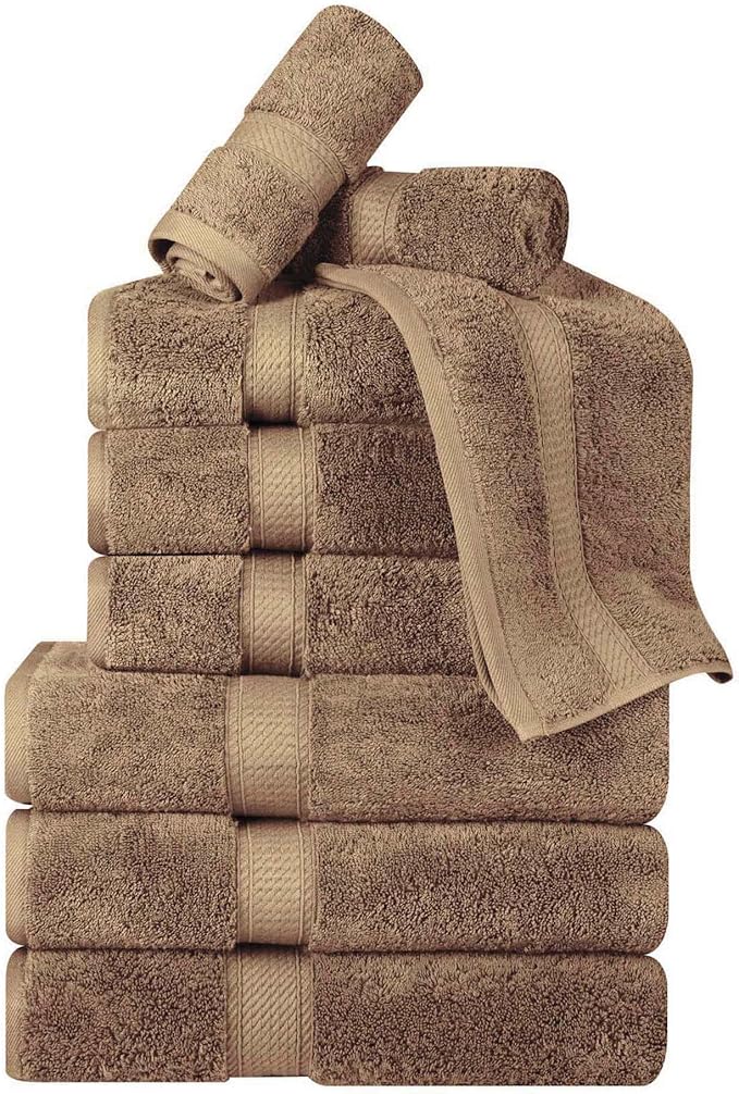 Superior Egyptian Cotton Pile 9 Piece Towel Set, Includes 3 Bath, 3 Hand - Image 2
