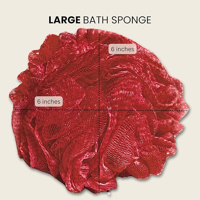 Large Bath Sponge Pack of 3 – Soft 70G Mesh Loofahs - Image 8