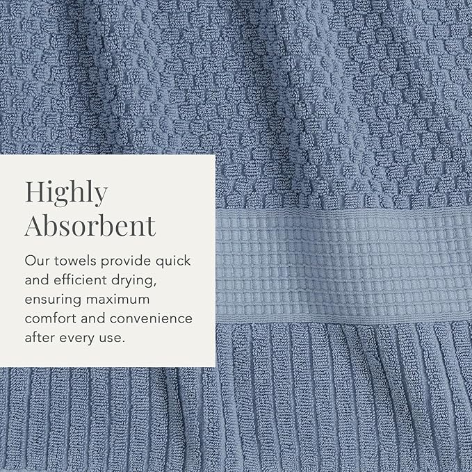 NY Loft 100% Cotton Hand Towel 6 Pack | Super Soft & Absorbent Quick-Dry Hand - Image 7