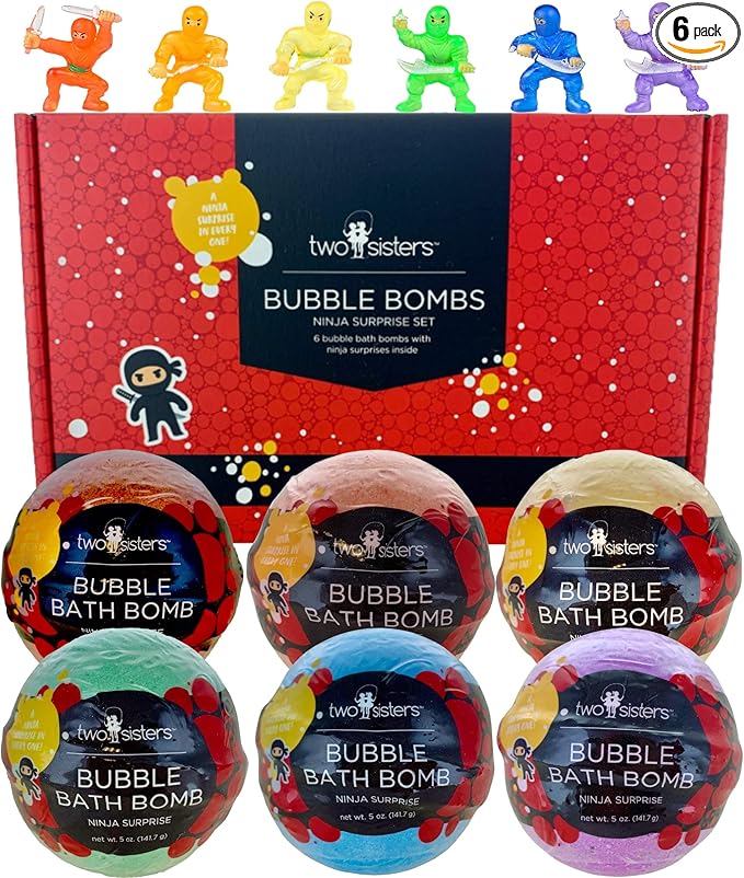 Ninja Kids Bath Bombs with Surprise Toy Inside by TwoSisters