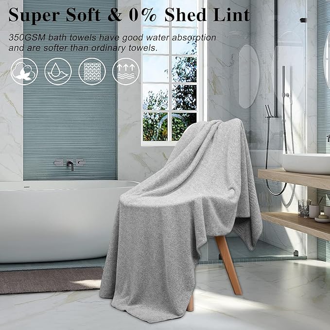 SEISSO Bath Towels, Extra Absorbent & Quick Drying Towels - Image 3