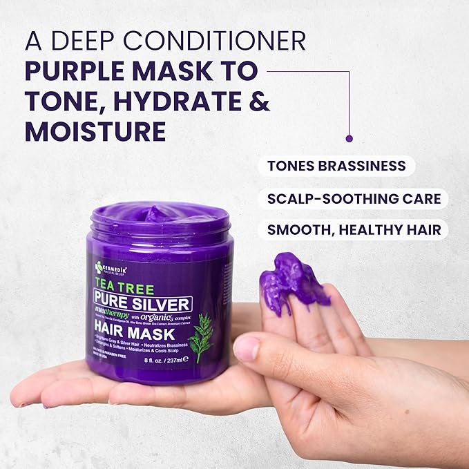 KESMEDIK Tea Tree Purple Hair Mask Toner - Image 4