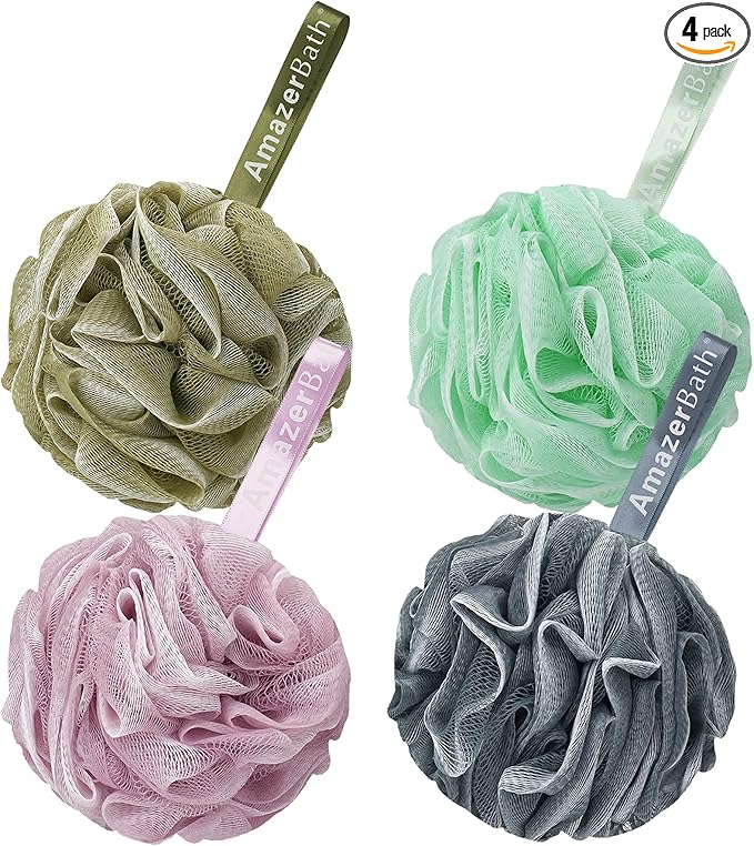 AmazerBath Loofah Sponge 75g/Piece, Exfoliating Bath Sponge Body Scrubber by AmazerBath