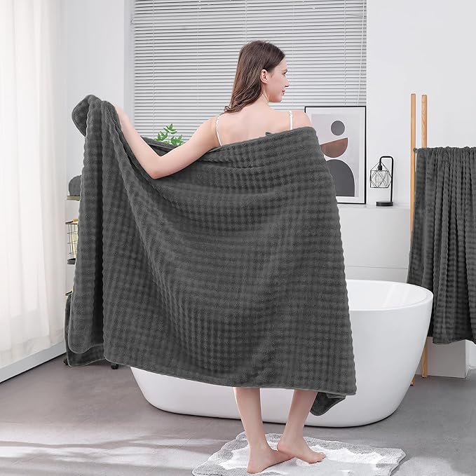 KBY Bath Towels Set of 2, Extra Large Bath Sheets 40X80 Inches, Quick Dry - Image 5