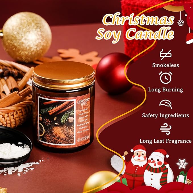 Christmas Candle Set | 4Pack Scented Candles Holiday Candle Gifts - Image 5