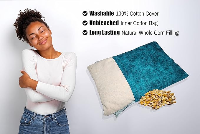 Microwavable Corn Filled Heating Pad and Cold Pack/Washable 100% Cotton Cover - Image 4