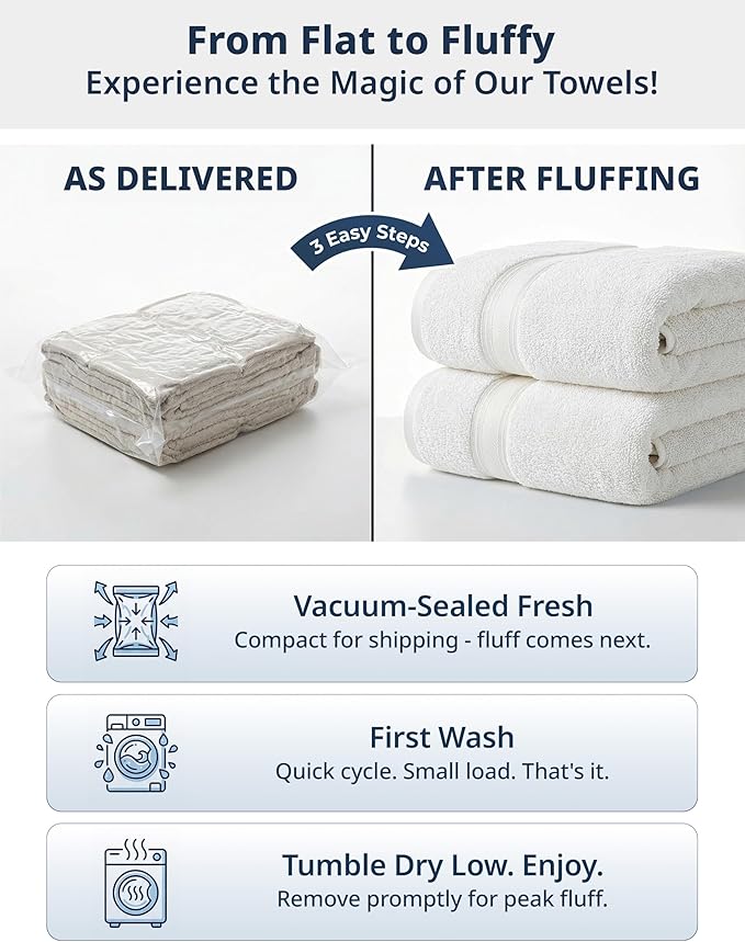 LANE LINEN 100% Cotton Bath Sheets - Image 3