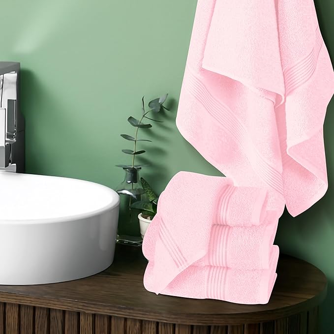 Elvana Home Ultra Soft 6 Pack Cotton Towel Set, Contains 2 Bath Towels 28x55 - Image 3
