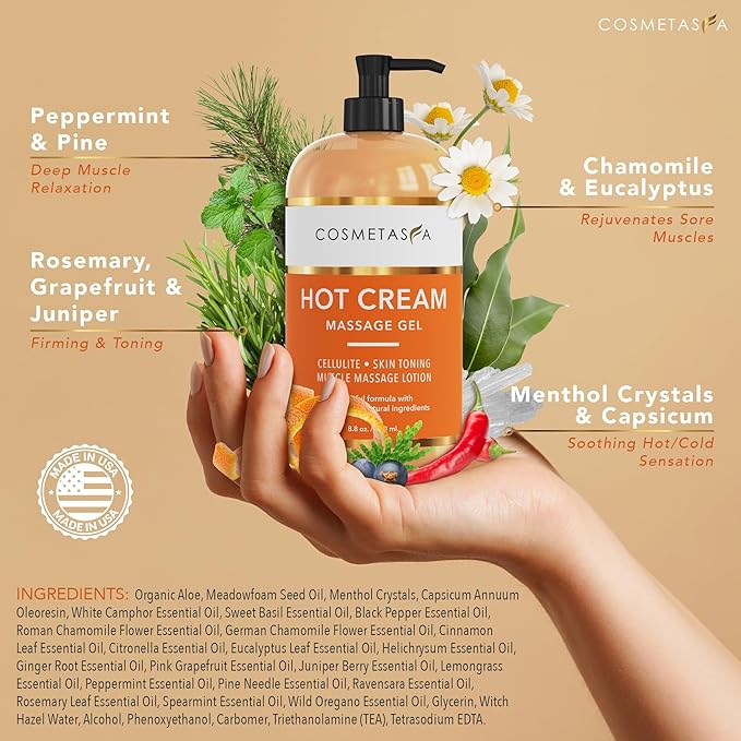 Cosmetasa Hot Belly Cream- 87% Organic Cellulite Cream - Image 2