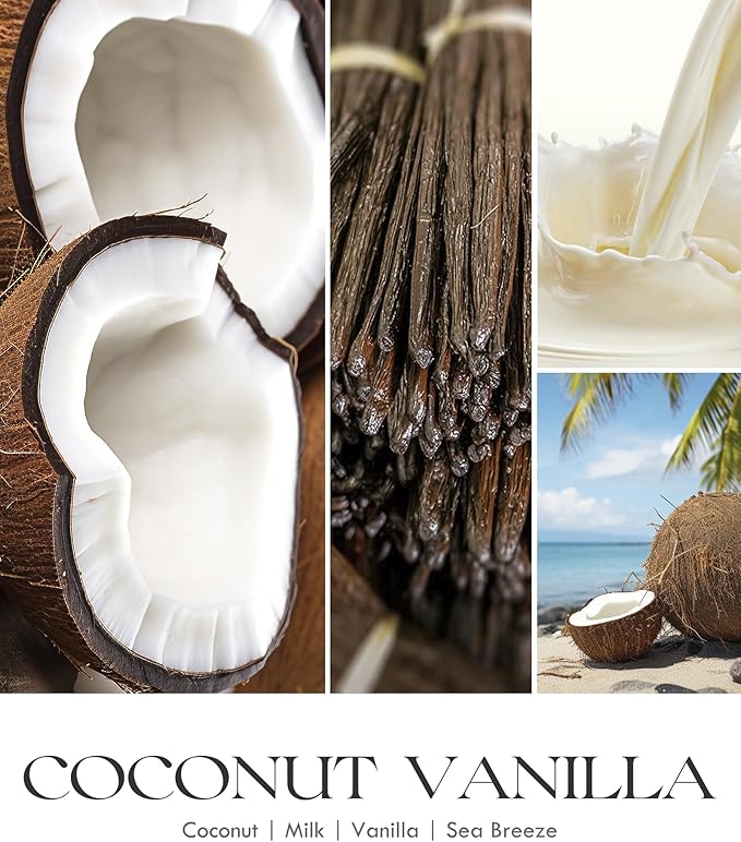 AOOVOO Coconut Vanilla Candles - 18 oz Scented Candles - Image 5