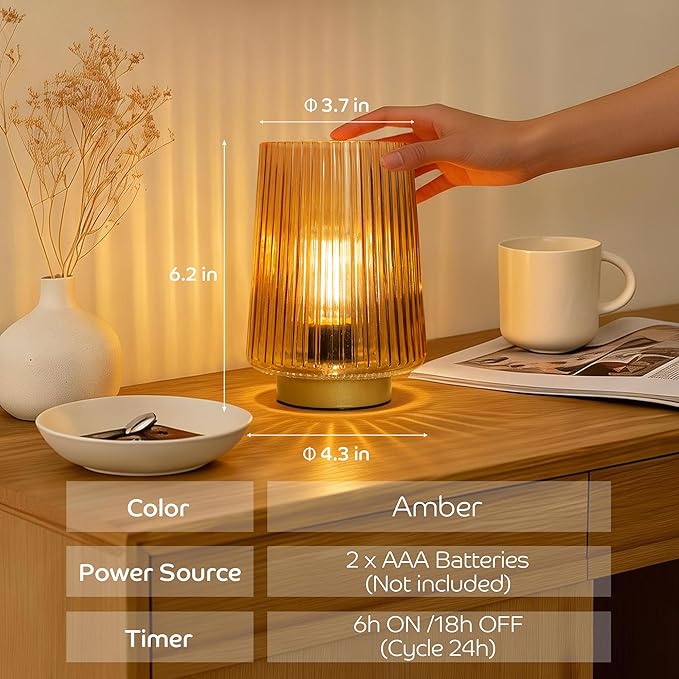 LUSHARBOR Battery Operated Decorative Lamp - Image 4