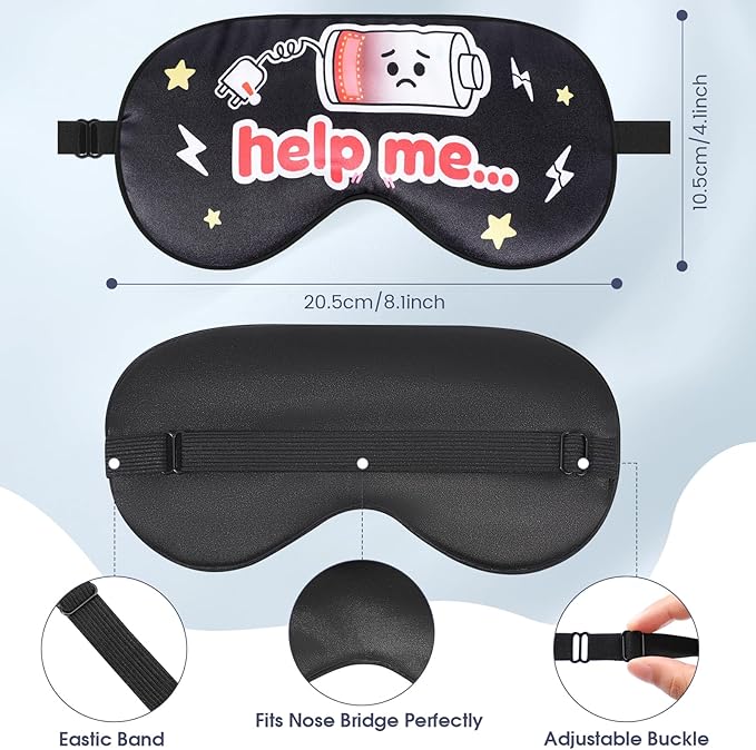 2 Pcs Boys Sleep Eye Mask, Guys Blackout Sleeping Silk Mask - Image 2