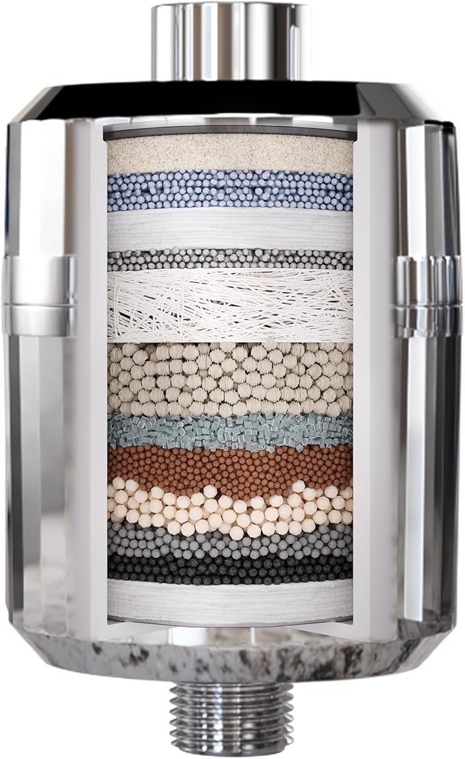 EVERGLOW High-Output Shower Filter, Dry Skin, Heavy Metals and Vitamin C Infused - Image 8
