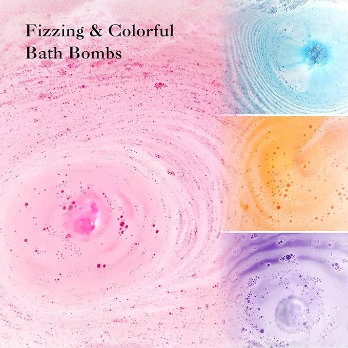 Bath Bombs for Kids with Surprise Inside, 9 Heart Imprint Kids Bath Bombs for - Image 4