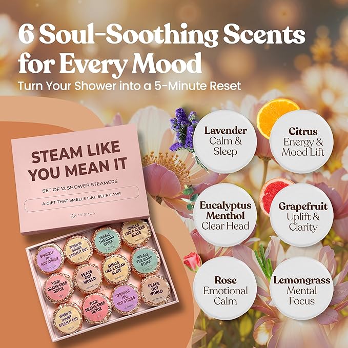 MESMOS 12 Assorted Shower Steamers Aromatherapy, Self Care Gifts - Image 2