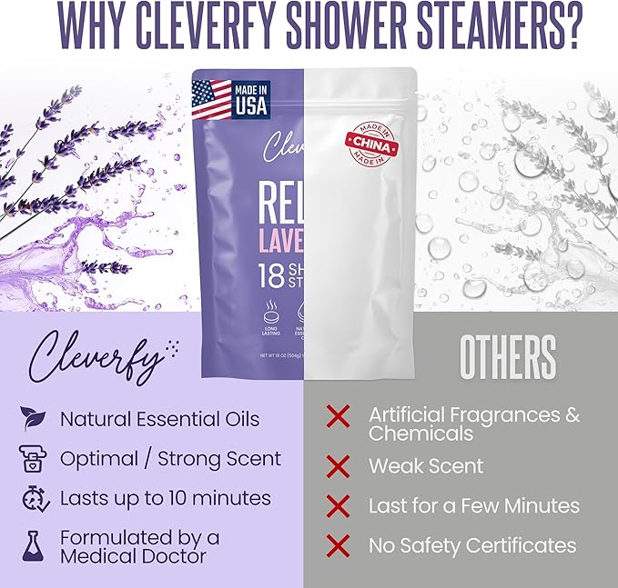 Cleverfy Lavender Shower Steamers Aromatherapy - Image 6