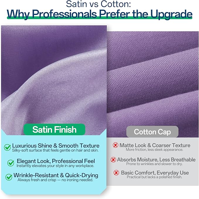 Satin Lined Scrub Cap, Adjustable Surgical Cap - Image 2