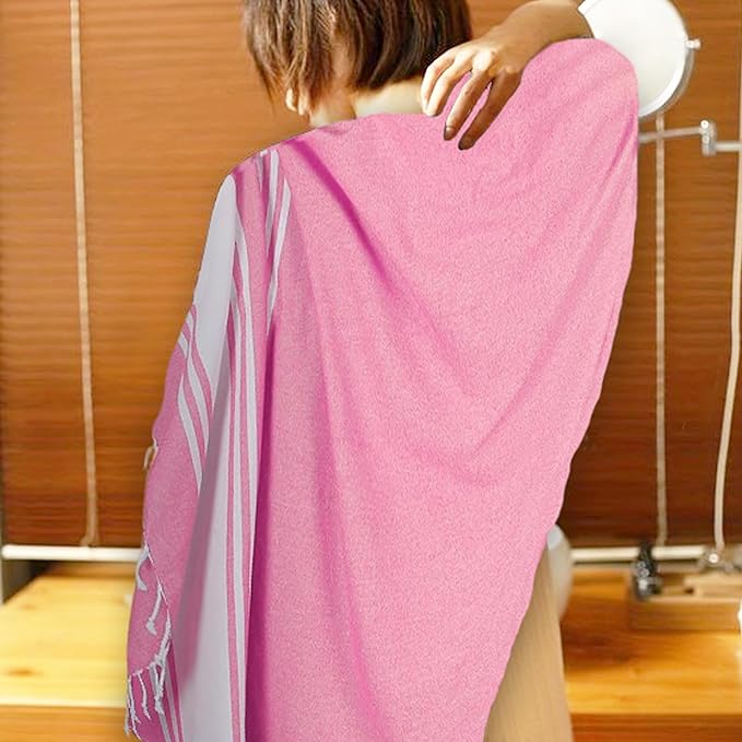 Goroly Home Cotton Turkish Peshtemal Beach Towel, Extra Large, Thin Quick Dry - Image 9