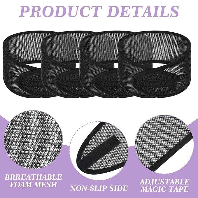 CIATBYYJ 4Pcs Mesh Hair Wraps, Thicker Soft Head Wraps - Image 6